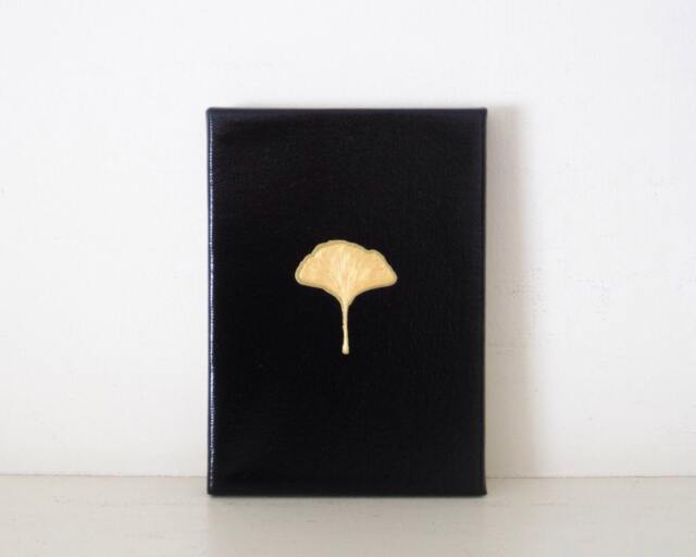 Ginkgo Leaf - Gold & Black Ginkgo Painting Leaf Decoration Asian Accessory Gingko Painting - image 1