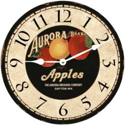 Vintage Apple Kitchen Clock - Rustic Wall Clock - thumbnail 3