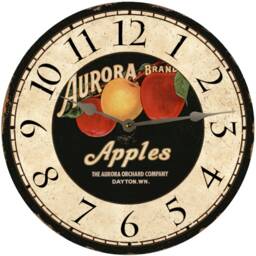 Vintage Apple Kitchen Clock - Rustic Wall Clock - thumbnail 2