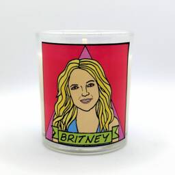Britney Spears Glass Votive Candle // Lgbtq Altar - thumbnail 1