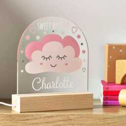 Personalised Boys Sweet Dreams Cloud Night Light - Childrens Led Lamp - thumbnail 2