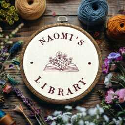 Personalised Embroidered Book Shelf Library Sign - Bookish Wall Decor, Perfect For Lovers & Bookworms - thumbnail 3