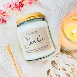 Personalised Name & Message Thank You Candle Gift - thumbnail 2