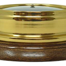 Tabic Traditional Solid Brass Barometer & English Oak Mount, Heavy Lacquered Case - 1/2Kg, Handmade in England - thumbnail 3