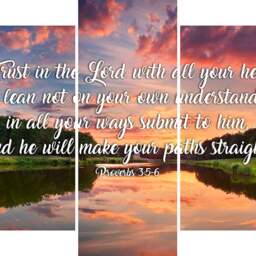 Proverbs 35-6 #6 Niv Trust in The Lord Bible Verse Canvas - Christian Scripture Religious Wall Art Home Decor Paintings - thumbnail 3