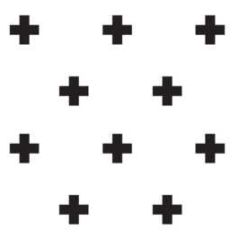 Swiss Cross Vinyl Wall Decals - Scandinavian Geometric Stickers - thumbnail 4