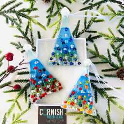 Fused Glass Cornish Christmas Tree Decoration, Tree Decoration, Cornish Fused Glass, Glass Cornwall - thumbnail 3