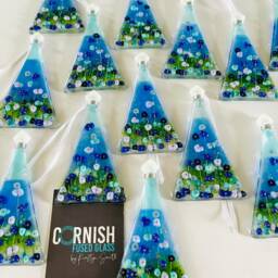 Fused Glass Cornish Christmas Tree Decoration, Tree Decoration, Cornish Fused Glass, Glass Cornwall - thumbnail 2