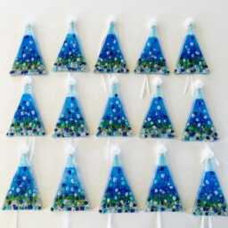 Fused Glass Cornish Christmas Tree Decoration, Tree Decoration, Cornish Fused Glass, Glass Cornwall - thumbnail 4