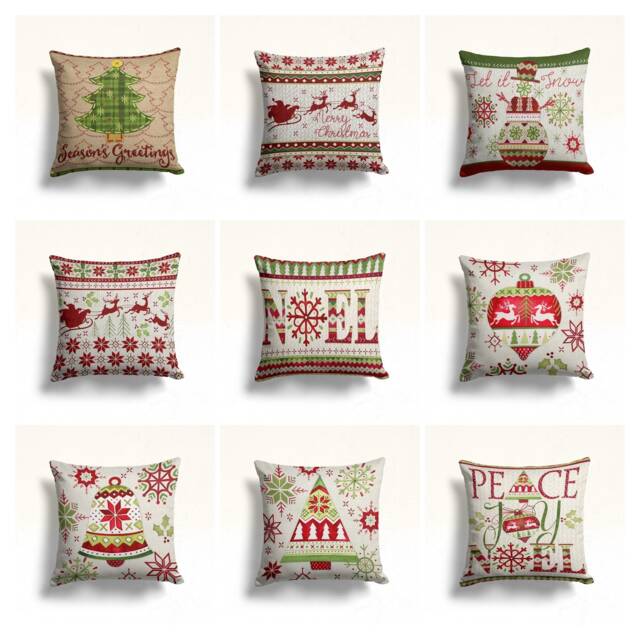 Christmas Cushion Cover-xmas Home Decoration-Christmas Tree Decor-Christmas Gift-xmas Snowflakes Winter Trend - image 1