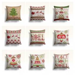 Christmas Cushion Cover-xmas Home Decoration-Christmas Tree Decor-Christmas Gift-xmas Snowflakes Winter Trend - thumbnail 1