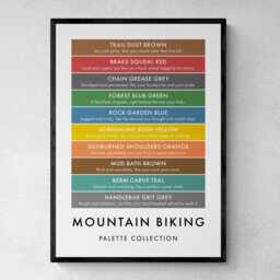 Mountain Biking Funny Colour Palette Print, Sports Gift, Poster Wall Art - thumbnail 1