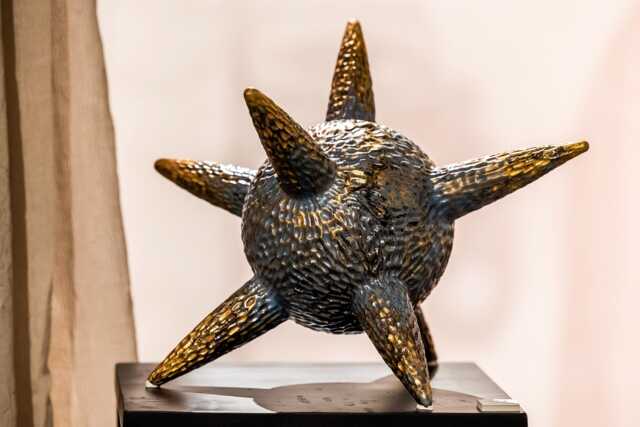 Modern Ceramic Star Sculpture, Geometric Home Decor, Art - image 1