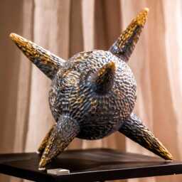 Modern Ceramic Star Sculpture, Geometric Home Decor, Art - thumbnail 2