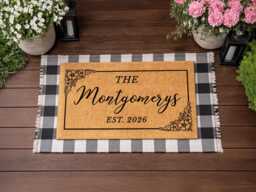Personalised Family Doormat With Established Date - Housewarming Gift - thumbnail 1