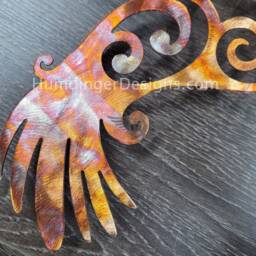 Copper Hummingbird Metal Wall Art - 7Th Anniversary Gift - thumbnail 4