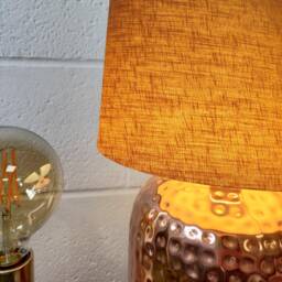 70cm Tall Mustard Yellow Slim Cone Lampshade in Linen, Conical Fat Lamp Shade - thumbnail 3
