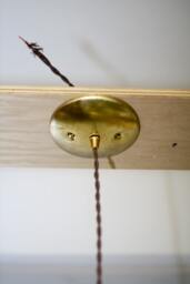 Modern Mini Cylinder Pendant - Mid Century Minimalist Ceiling Fixture Exposed Bare Bulb Candelabra Base Bulb Fixture Brass - thumbnail 3