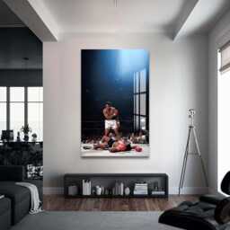 Muhammad Ali Motivational Glass Wall Art - Iconic Boxing Prints, Inspiring Home Office Gym Decor, Unforgettable Moments - thumbnail 2