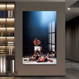 Muhammad Ali Motivational Glass Wall Art - Iconic Boxing Prints, Inspiring Home Office Gym Decor, Unforgettable Moments - thumbnail 3