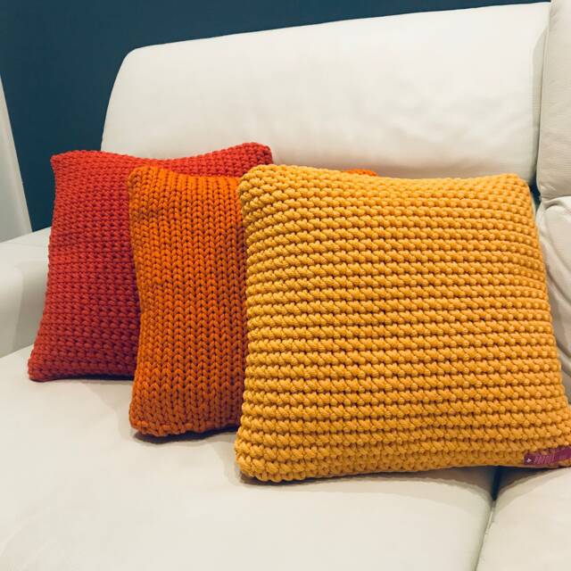 Decorative Pillow Yellow Orange Red Pillowcase Unique Gifts Handmade in Italy - image 1