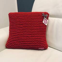 Decorative Pillow Yellow Orange Red Pillowcase Unique Gifts Handmade in Italy - thumbnail 2