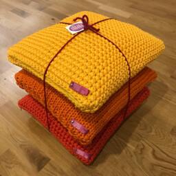 Decorative Pillow Yellow Orange Red Pillowcase Unique Gifts Handmade in Italy - thumbnail 3
