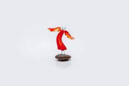 Easter Red Glass Angel Statue/Lampwork Guardian Ornament First Communion , Baptism Gift - thumbnail 1