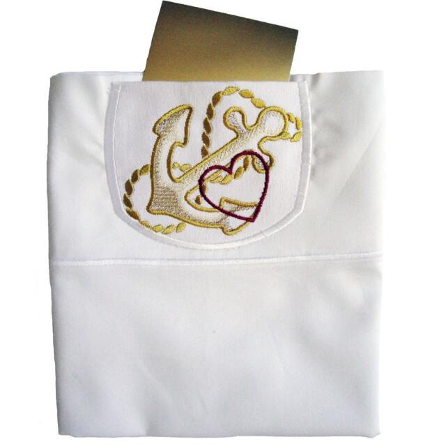 Embroidered Personalized Love Note Pocket Pillowcase Military Gift