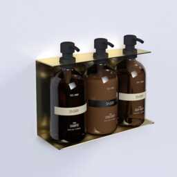 Metal Luxury Soap Dispenser Holder, Modern Bathroom Shower Hardware, Brass, Steel - thumbnail 1