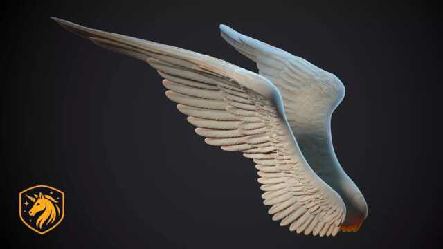 Angel Wings - Pair - Style 3 For Model Horse Artists Unpainted Resin - All Scales Available - image 1