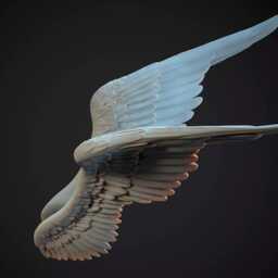 Angel Wings - Pair - Style 3 For Model Horse Artists Unpainted Resin - All Scales Available - thumbnail 2