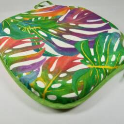Tropical Leaves Small Spindle Back Tie-On Seat Pads Dining/Patio/Garden/Kitchen - thumbnail 3