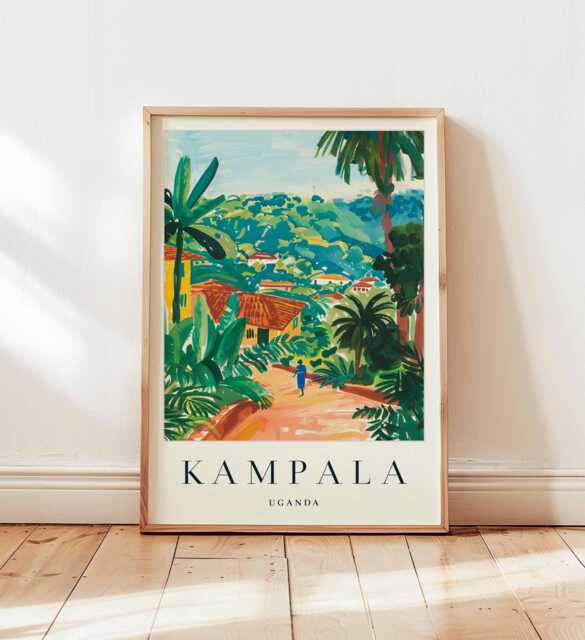 Kampala Uganda Travel Poster Vibrant East Africa Wall Art - image 1