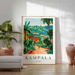 Kampala Uganda Travel Poster Vibrant East Africa Wall Art - thumbnail 2