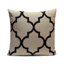 Black & Grayish Beige Pillow, Throw Pillow Cover, Decorative Cushion Accent Pillowcase, Home Decor, Toss - thumbnail 1