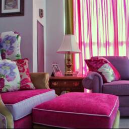 Designers Guild Floral Pillow Cover Lilac, Purple, Green Linen Cotton Quilted Cushion - thumbnail 3