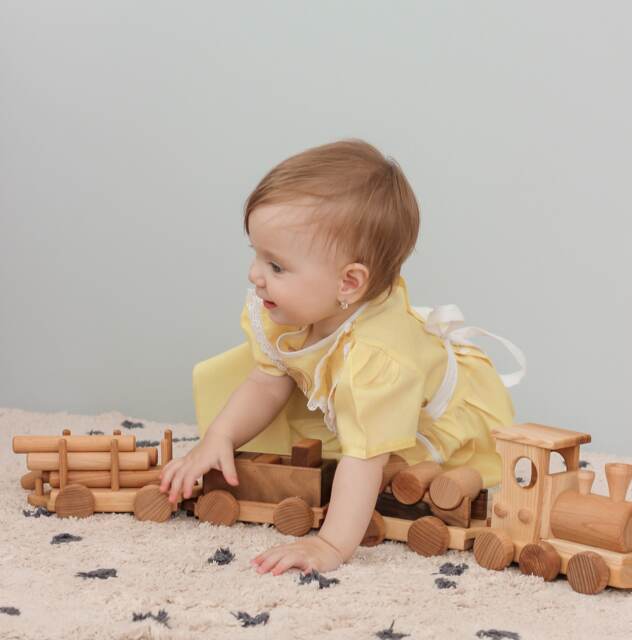 Wooden Baby Toys Train Montessori Toddler Toys, Boys Girls Gift For Birthday From Ukraine Shops - image 1