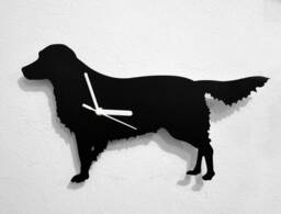 Golden Retriever Dog - Wall Clock Silhouette
