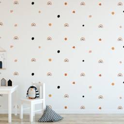 Boho Chic Polka Dot & Rainbow Wall Stickers - thumbnail 2