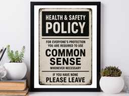 Common Sense Policy Print Poster - Metal Sign Design Wall Decor Minimalist Elegant Retro Gift A5 A4 A3 - thumbnail 1