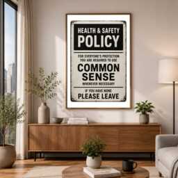 Common Sense Policy Print Poster - Metal Sign Design Wall Decor Minimalist Elegant Retro Gift A5 A4 A3 - thumbnail 2
