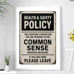 Common Sense Policy Print Poster - Metal Sign Design Wall Decor Minimalist Elegant Retro Gift A5 A4 A3 - thumbnail 3