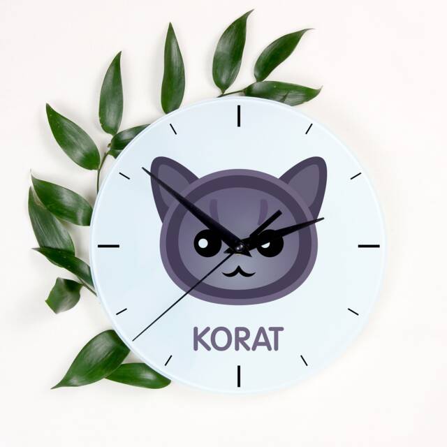 A Clock With A Korat Cat. New Collection The Cute Art-Dog Cat - image 1