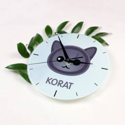 A Clock With A Korat Cat. New Collection The Cute Art-Dog Cat - thumbnail 2