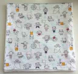 Pirate Blanket, Nautical Baby Organic Receiving Modern Super Soft Baby Shower Gift Idea