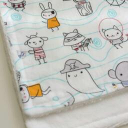 Pirate Blanket, Nautical Baby Organic Receiving Modern Super Soft Baby Shower Gift Idea - thumbnail 3