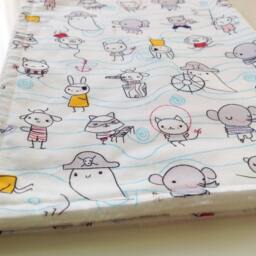 Pirate Blanket, Nautical Baby Organic Receiving Modern Super Soft Baby Shower Gift Idea - thumbnail 2