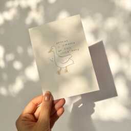 Happy Quote Mini Prints - 4 X 6 Inch Miniature Motivational Gift Ideas Tiny Wall Art Silly Goose, Orange, Main Character, Lucky - thumbnail 1