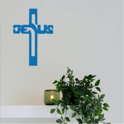 Crucifix Wall Sticker, Christian Symbol, Jesus Christ, Vinyl Wall Art Transfer, Mural, Stencil, Easy To Apply, Instructions - thumbnail 3